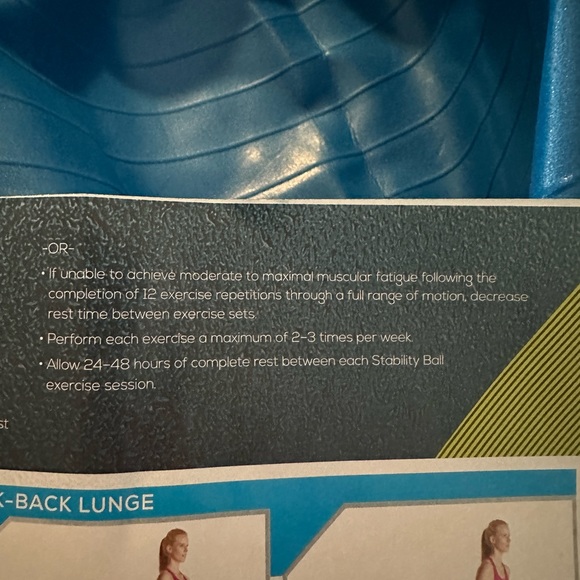 Ignite by SPRI Blue Stabality Ball Kit Great Exercise working core - Picture 8 of 8